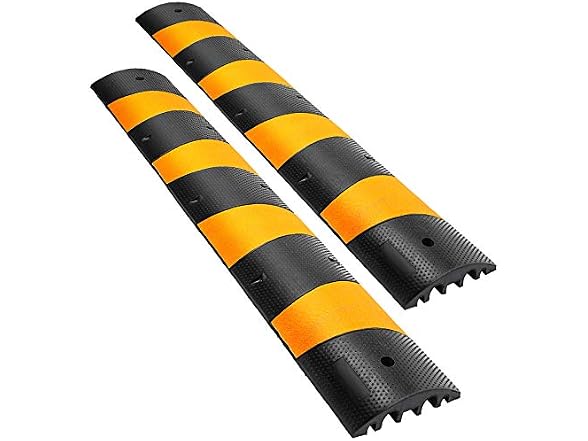 2pcs 6 Feet Rubber Speed Bump Driveway Modular