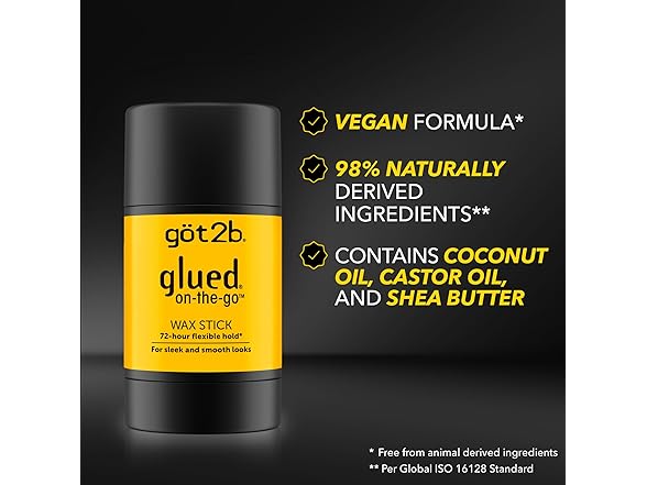 got2b glued on-the-go wax stick, 1.8oz, sleek and slick styles, style your hair without the crunch, helps control frizz - Gallery 9