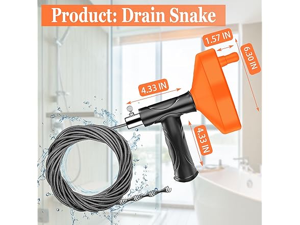 33' Bathroom Plumbing Snake