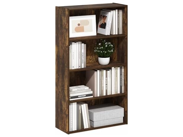 Furinno PASIR Book Shelf, 4-Tier Bookshelf