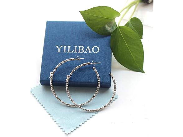 YILIBAO Zirconia Hoop Earrings