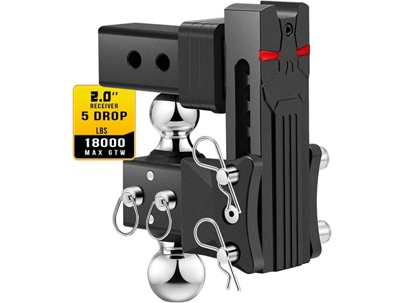Airbird Anti-Rattle Adjustable Trailer Hitch Ball Mount