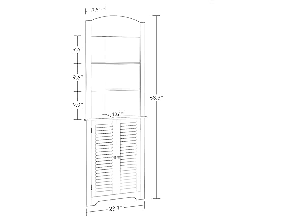 RiverRidge Ellsworth Tall Corner Cabinet