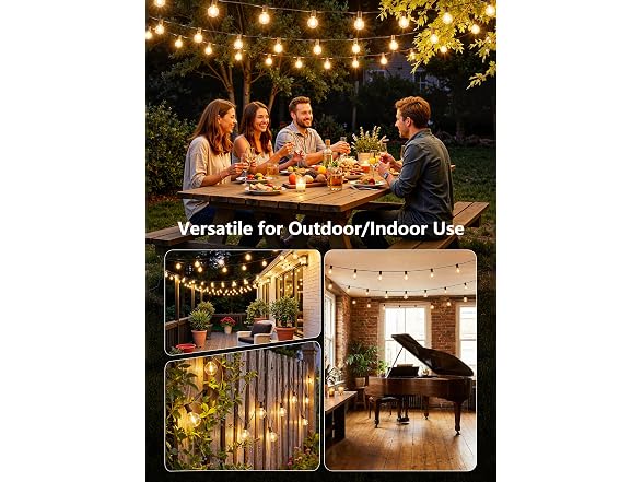 Brightown 100Ft Outdoor String Lights with Remote