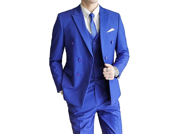 Uninukoo Men (32) Suits Piece Double Tuxedo Pants