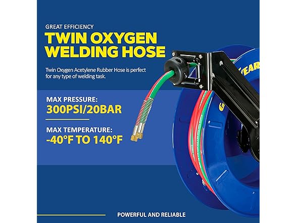 Goodyear Retractable Welding Hose Reel - 1/4" x 50'
