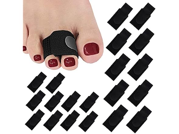 Reppkyh 20 Pieces Fabric Broken Toe Wrap
