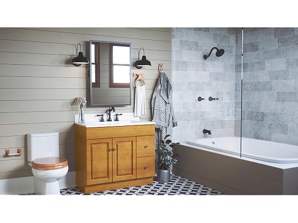 Design House Dalton Toilet Paper Holder, Honey Oak