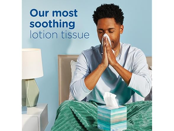 Puffs Plus Lotion Facial Tissues, 1 Family Box, 124 Tissues per Box