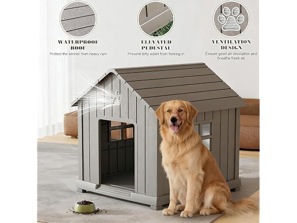 Bifanuo Dog House Outdoor Indoor with Weatherproof