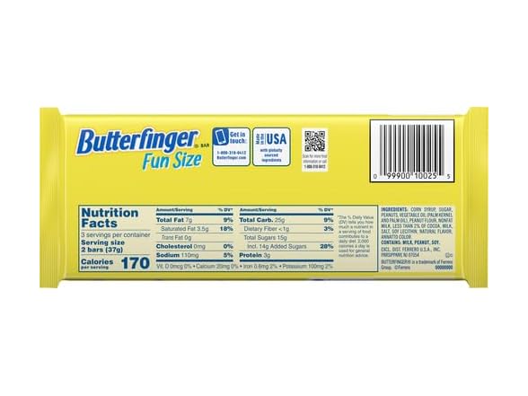 Butterfinger Fun Size Bars, 6-Pack