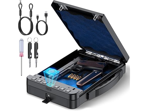 TLITLIING Portable Biometric Gun Safe