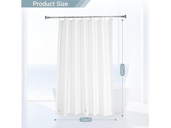 HOUSEWELL Starry Glitter Shower Curtain Liner