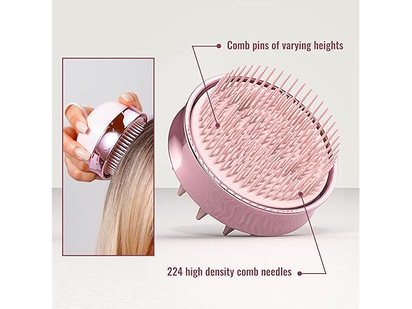 SHINLEA 2 in 1 Scalp Massager Shampoo Br