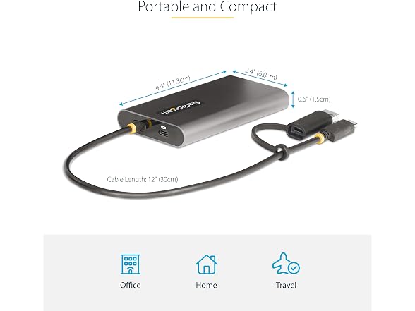 StarTech 109B-USBC-HDMI USB-C to Dual-HDMI Adapter - Gallery 7