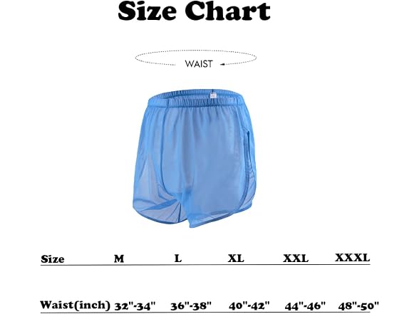 Zonbailon Men (3XL) Sexy Mesh Split Side Shorts