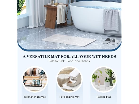 PUCUN 32 * 20 Stone Bath Mat Large Diatomaceo