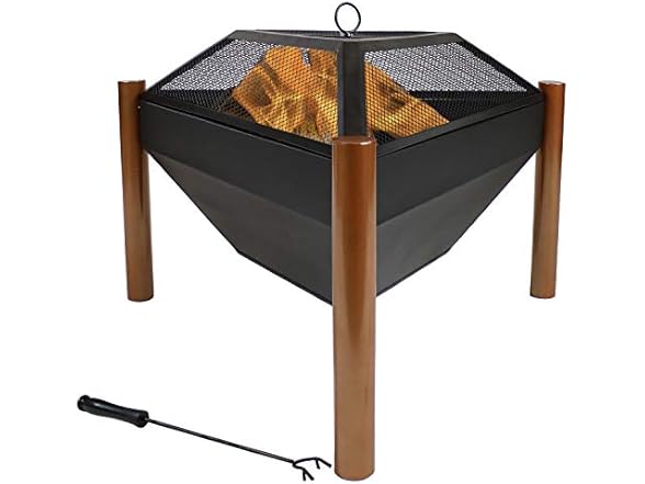 Sunnydaze 31" Steel Triangle Fire Pit
