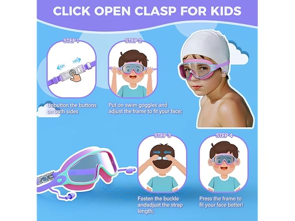 CMBJJU 3-Pack Swim Goggles w/Earplugs