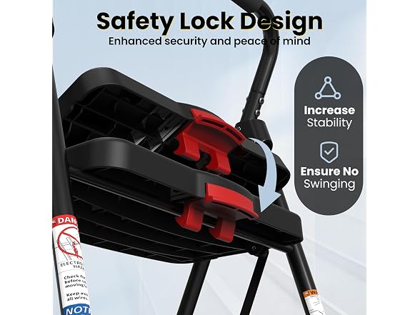 HBTower 5 Step Ladder Anti-Slip Pedal