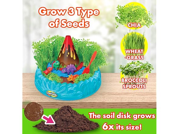 Creative Kids Miracle GRO Dinosaur Garden Kit, Multicolor