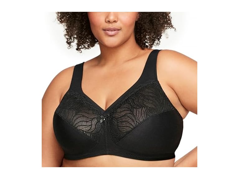 Glamorise Women (44DD) Bra Wirefree #1010 Black