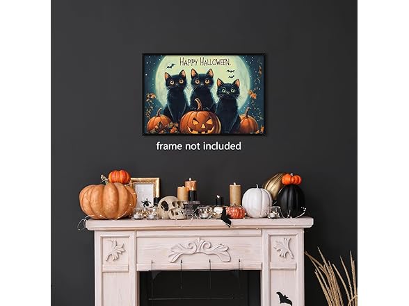 Primitive Happy Halloween Canvas Wall