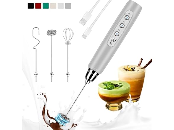 Milk Frother Handheld Rechargeable