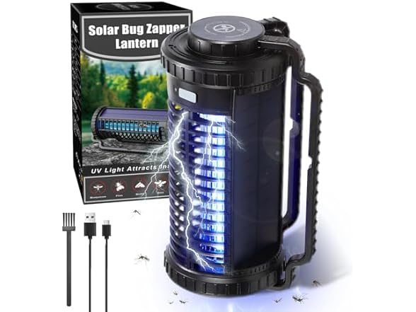 HeptaTree W1221 Portable Solar Powered Bug Zapper