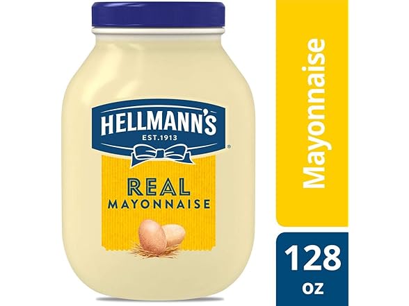 1PK Hellmann's Real Mayonnaise Jar 128 oz