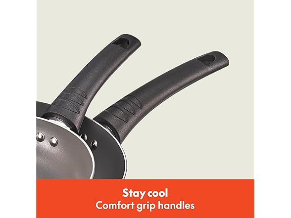 BELLA Nonstick Cookware Set w Glass Lids - Aluminum