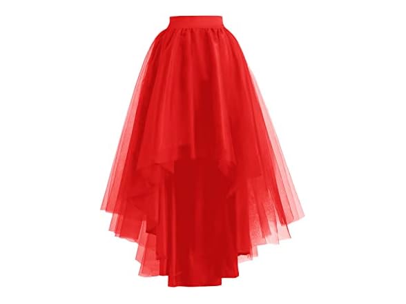 ROSE IN THE BOX Tulle Skirt Red