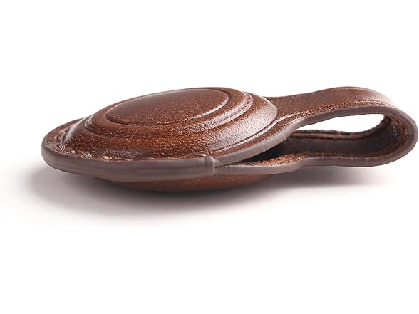 Genuine Leather AirTag Keychain Holder
