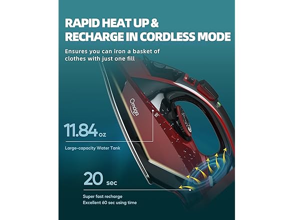 OMAIGA Cordless Iron for Clothes
