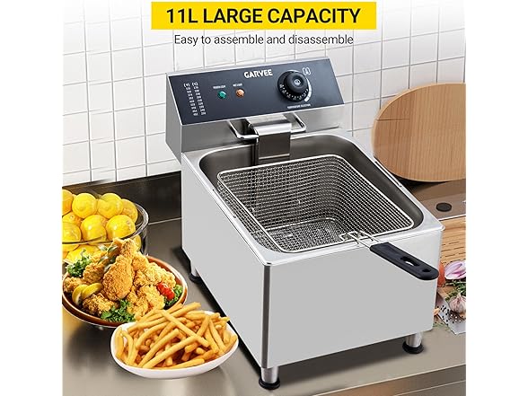Garvee Commercial Deep Fryer 11 L 1700W 