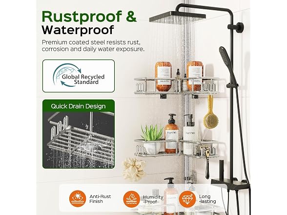 HAMITOR Shower Caddy Tension Pole
