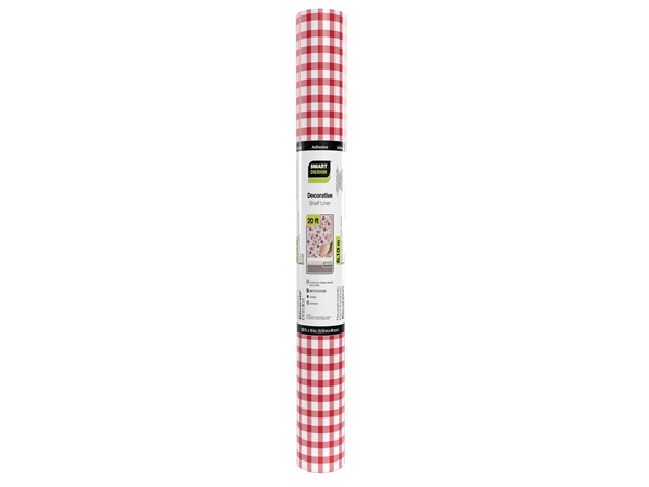 Smart Design Shelf Liner - Red Gingham