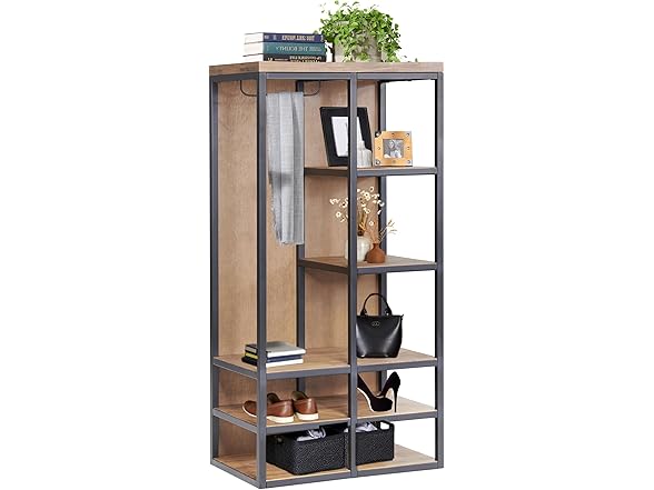 Lloyd Industrial Hall Tree with Storage