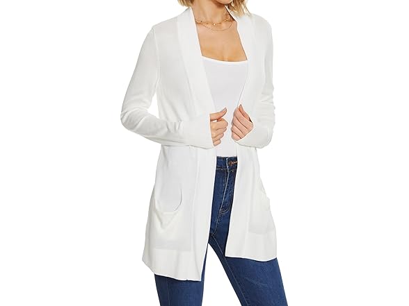 Spicy Sandia Womens Knit Cardigan Open Front Sweater (L)