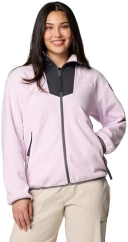 Columbia Women's Sequoia Grove Full Zip Fleece, Pink Dawn/Shark/City Grey, X-Large