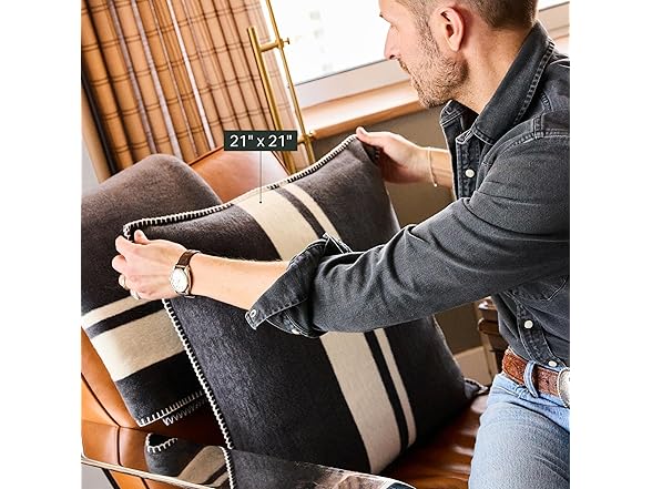 Preston Lane Highrise Throw Pillow – 21" x 21" Slate