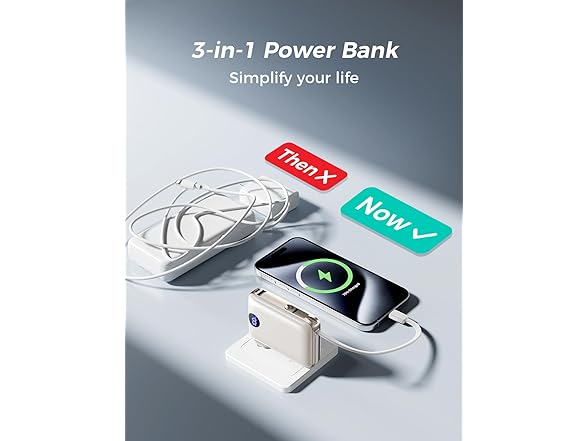 Sucrosey Portable Charger with Built in Cables