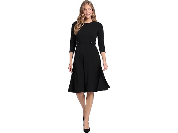 London Times Button Midi (8) Black