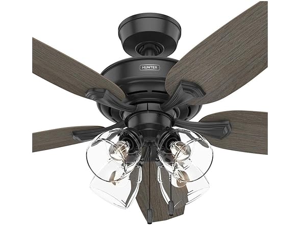 Hunter Ceiling Fan 52 inch Traditional Matte Black