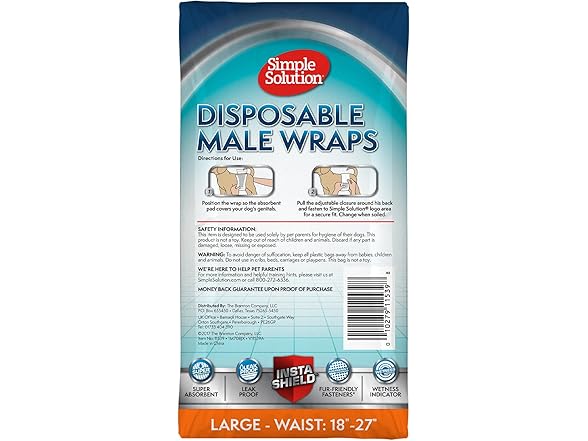 Simple Solution Disposable Male Wraps