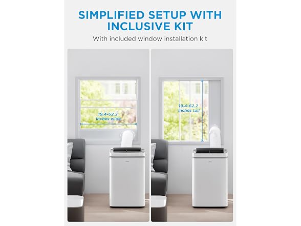 Midea 14,000 BTU ASHRAE (10,000 BTU SACC) Portable AC