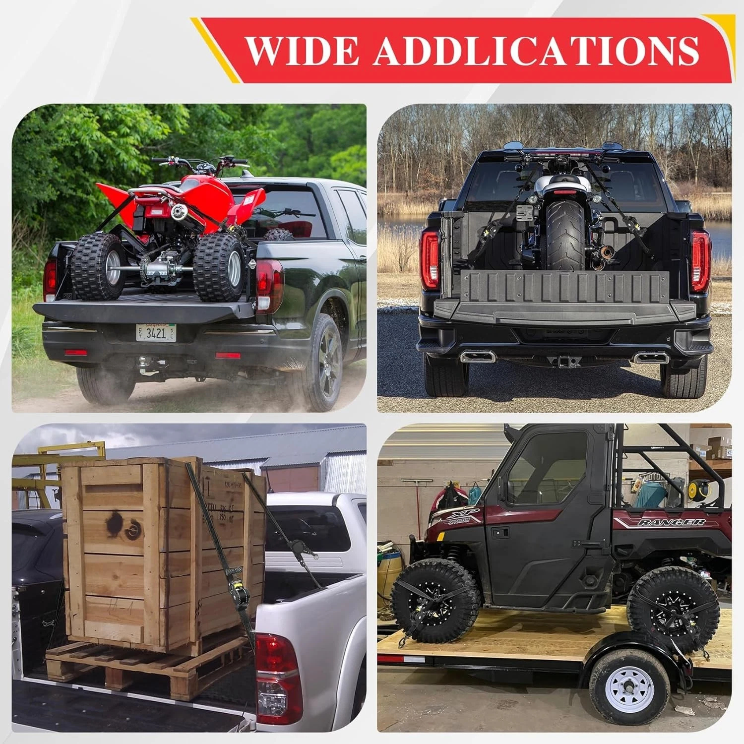 Heavy Duty Ratchet Tie Down Strap - Gallery 9