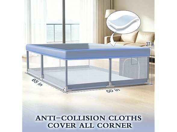 XVISHX 65x50" Baby Playpen