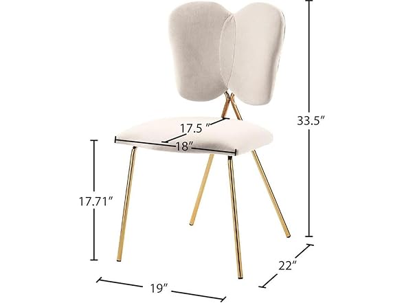 2Pk Angel Velvet Dining Chair