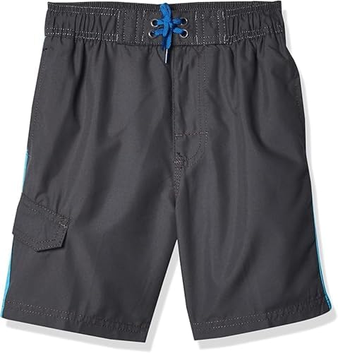 Kanu Surf Boys' Reflection Quick Dry UPF 50+ Beach Swim Trunk, Tivoli Charcoal, 3T